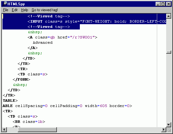 HTMLSpy Screenshot